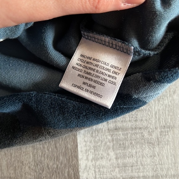 Style & Co Sport Navy Blue Camouflage Velour Jacket Size Medium - Picture 5 of 11